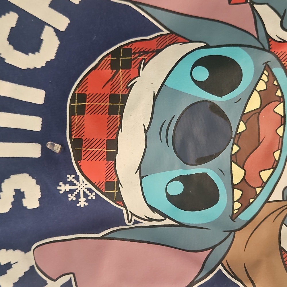 Disney Merry Stitchmas Holiday Pullover Sweater.Navy. - Picture 2 of 4